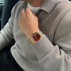 Burgundy Timepiece